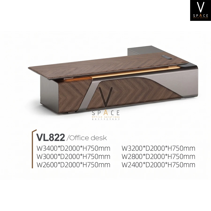 Bàn làm việc lãnh đạo hiện đại cao cấp Top Plus VL822