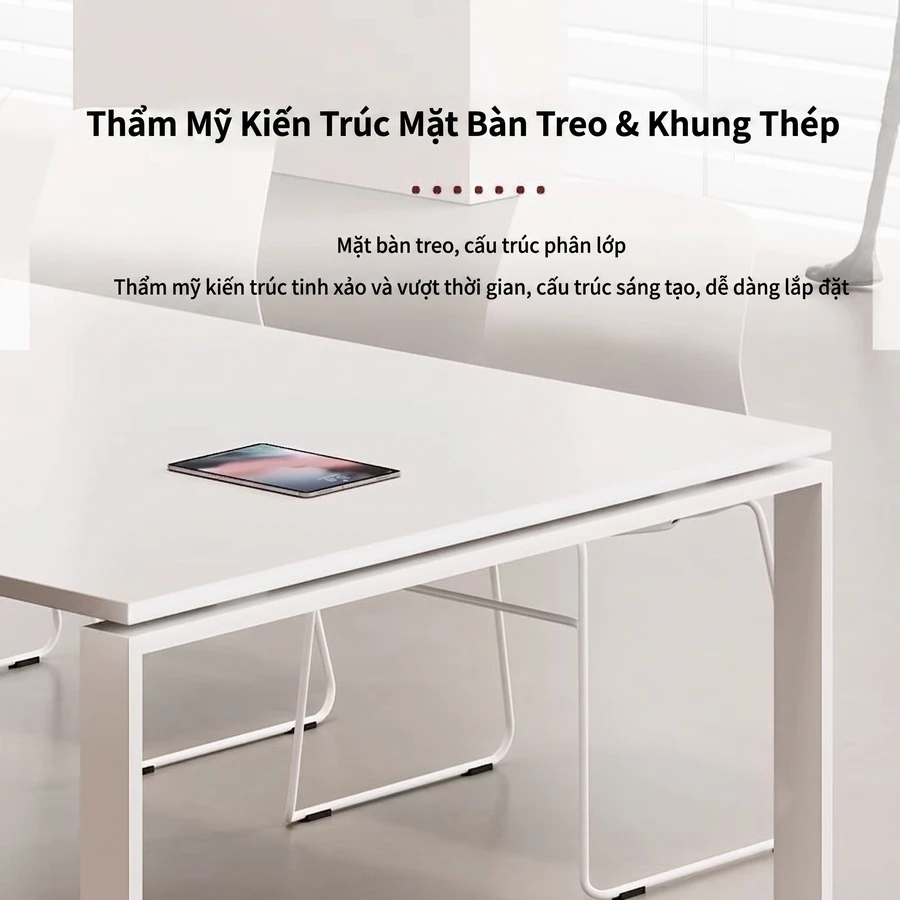 Bàn họp văn phòng màu trắng VKE423 Top Plus
