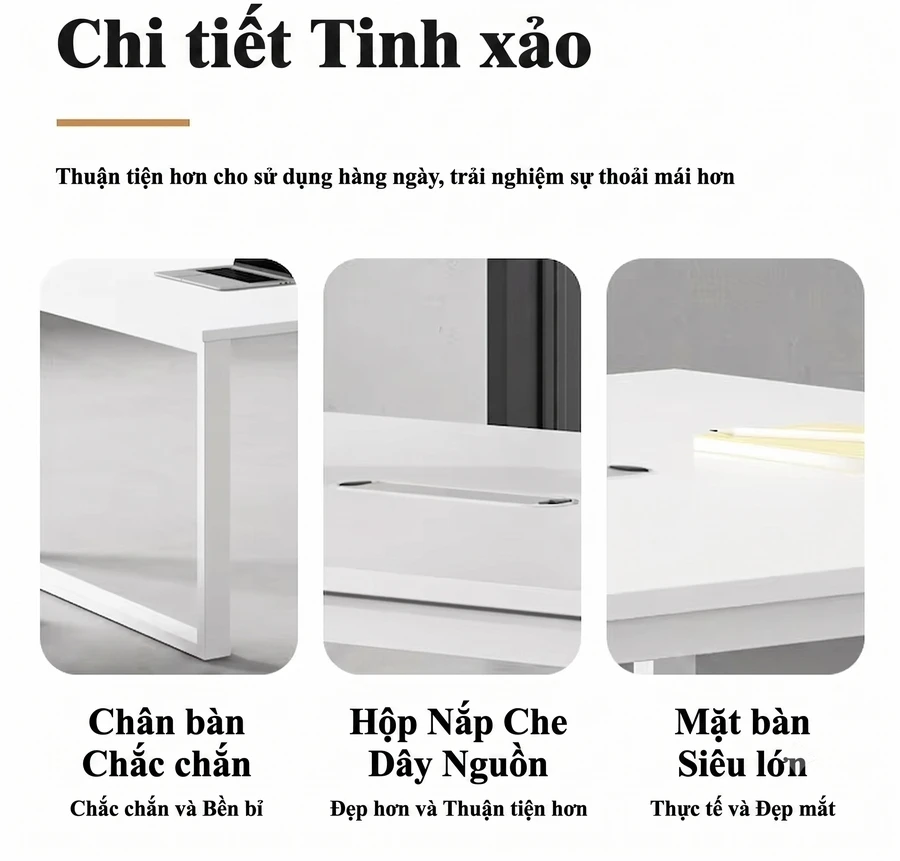 Bàn họp văn phòng màu trắng VKE423 Top Plus