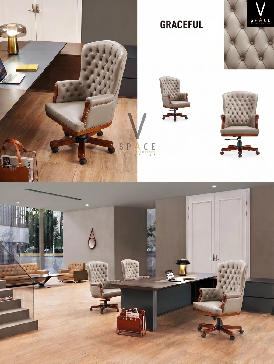 Ghế giám đốc chân xoay cao cấp VKRA1100 Top Plus Ghế giám đốc chân xoay cao cấp VKRA1100 Top Plus