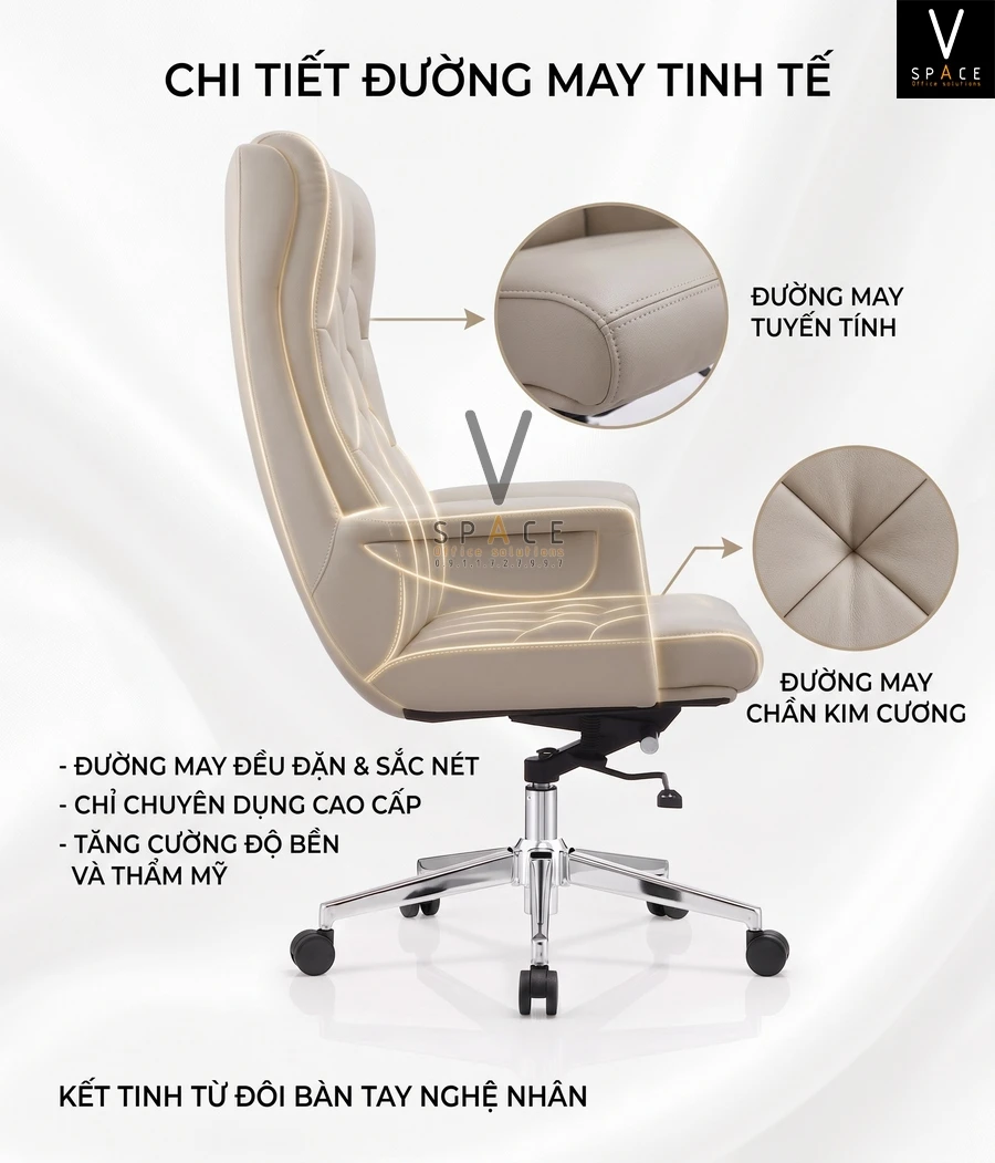 Ghế giám đốc da cao cấp VKRA1101 Top Plus