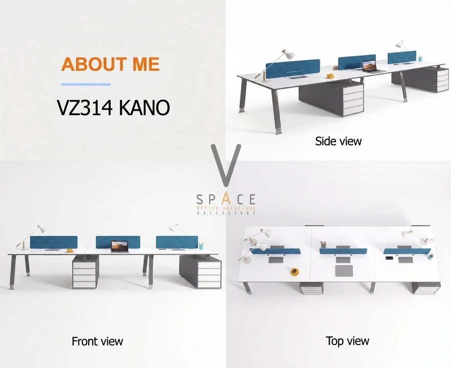 Module bàn làm việc 6 người VZ314 KANO Module bàn làm việc 6 người VZ314 KANO